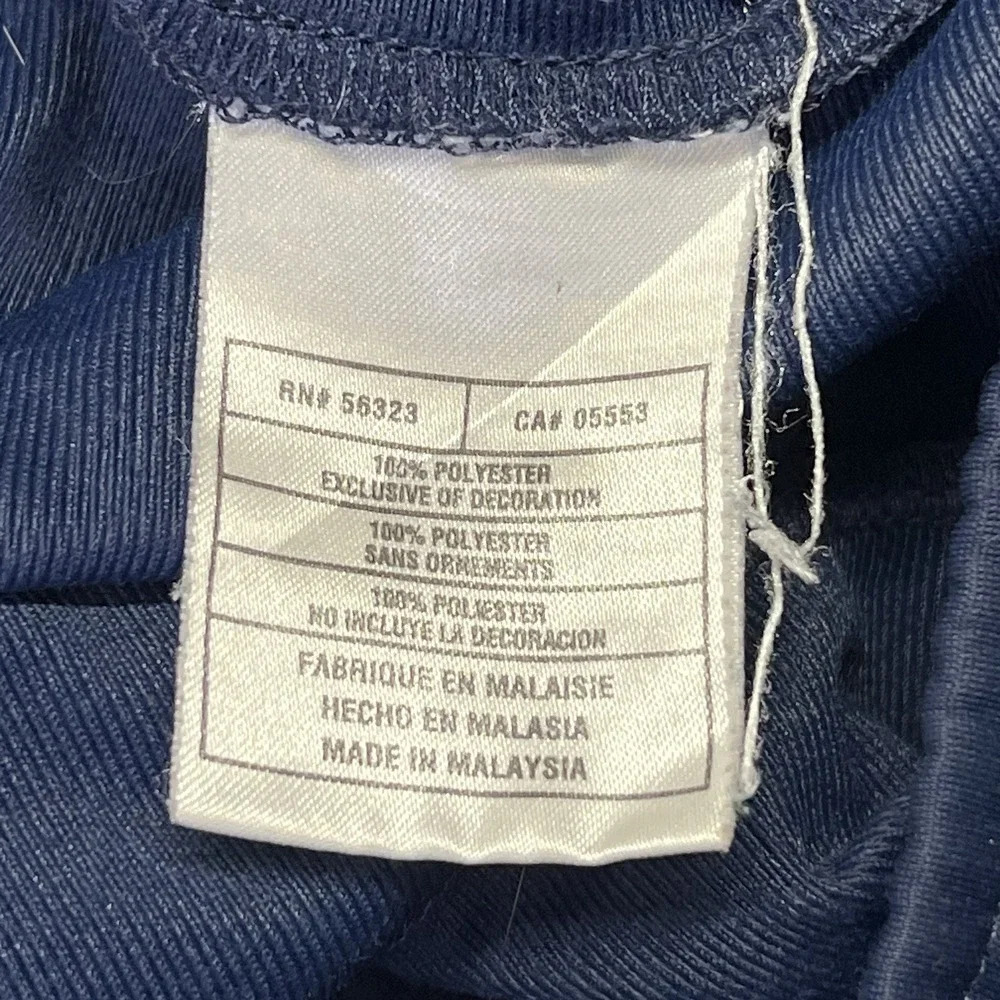 Vintage‎ Nike Track Pants Kids Large Navy Blue Y2K Performance Fleece (024)